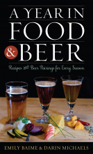 book cover for A Year in FOOD and BEER