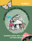 book cover for The Ultimate Cottagecore Coloring Book for Adults