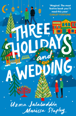 book cover for Three Holidays and a Wedding