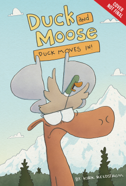 book cover for Duck and Moose: Duck Moves In!