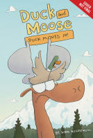book cover for Duck and Moose: Duck Moves In!