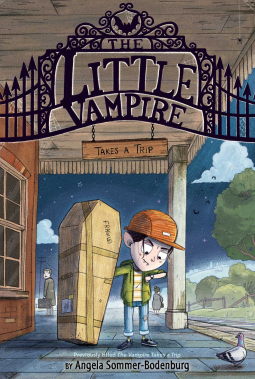 book cover for The Little Vampire Takes a Trip