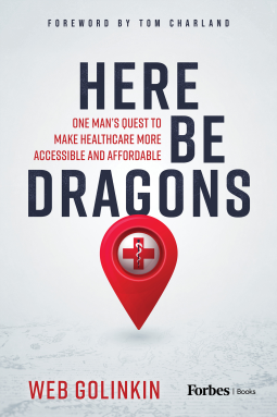book cover for Here Be Dragons