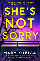 book cover for She's Not Sorry