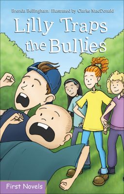 book cover for Lilly Traps the Bullies