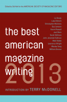 book cover for Best American Magazine Writing 2013