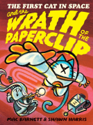 book cover for The First Cat in Space and the Wrath of the Paperclip