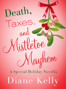 book cover for Death, Taxes, and Mistletoe Mayhem