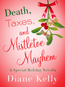 book cover for Death, Taxes, and Mistletoe Mayhem