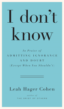 book cover for I don't know