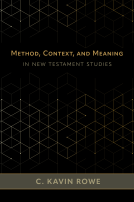 book cover for Method, Context, and Meaning in New Testament Studies