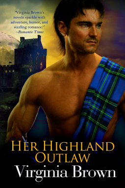 book cover for Her Highland Outlaw