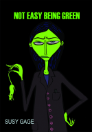 book cover for Not Easy Being Green
