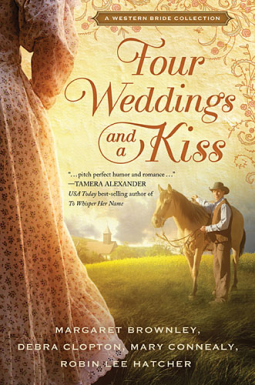 book cover for Four Weddings and a Kiss