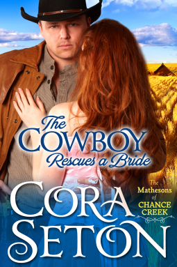 book cover for The Cowboy Rescues a Bride