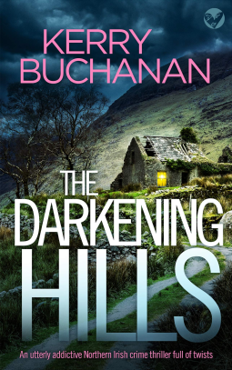 book cover for THE DARKENING HILLS