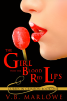 book cover for The Girl With the Blood Red Lips
