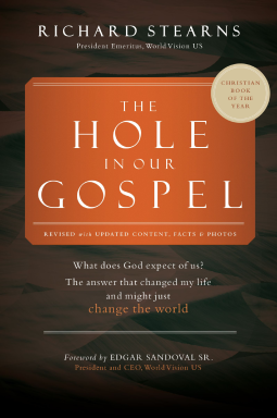 book cover for The Hole in Our Gospel 2025 Edition