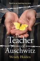 book cover for The Teacher of Auschwitz