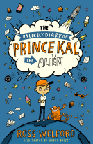 book cover for The Unlikely Diary of Prince Kal the Alien
