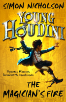 book cover for Young Houdini: The Magician's Fire