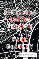 book cover for Something Coming Through