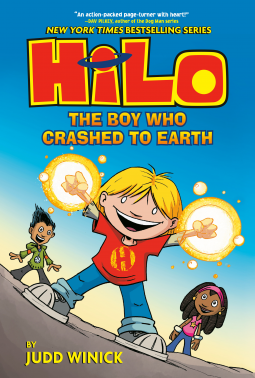 book cover for Hilo Book 1: The Boy Who Crashed to Earth