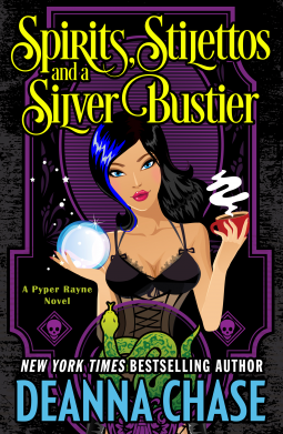book cover for Spirits, Stilettos, and a Silver Bustier