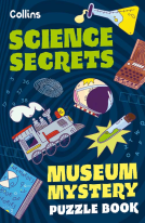 book cover for Museum Mystery Puzzle Book – Science Secrets