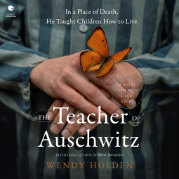 book cover for The Teacher of Auschwitz