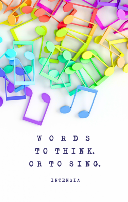 book cover for WORDS TO THINK. OR TO SING.