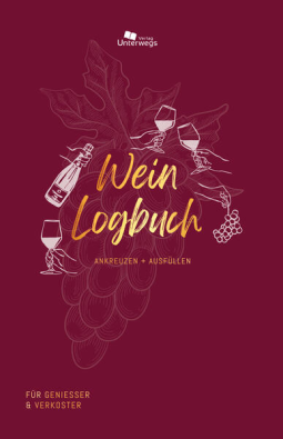 Buchcover für Unterwegs Wein-Logbuch