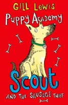book cover for Puppy Academy: Scout and the Sausage Thief 