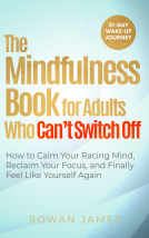 book cover for The Mindfulness Book for Adults Who Can’t Switch Off