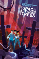 book cover for The Space Between the Trees