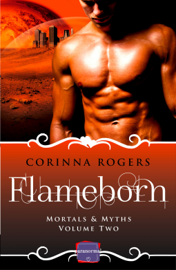 book cover for Mortals & Myths (2) – Flameborn