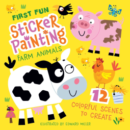 book cover for First Fun: Sticker Painting Farm Animals