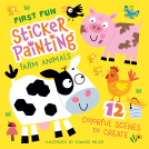 book cover for First Fun: Sticker Painting Farm Animals
