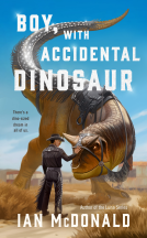 book cover for Boy, with Accidental Dinosaur