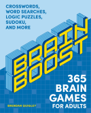 book cover for Brain Boost: 365 Brain Games for Adults
