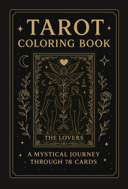book cover for Tarot Coloring Book