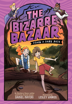 book cover for The Bizarre Bazaar: Down a Dark Path (A Graphic Novel)