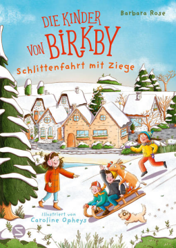Buchcover für Die Kinder von Birkby. Schlittenfahrt mit Ziege