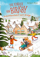 Buchcover für Die Kinder von Birkby. Schlittenfahrt mit Ziege