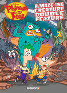 book cover for Phineas and Ferb's A-MAZE-ing Creature Double Feature
