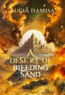 book cover for A Desert of Bleeding Sand: A Rivals to lovers Romantasy
