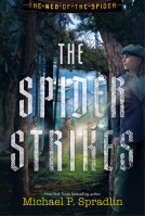 book cover for The Spider Strikes