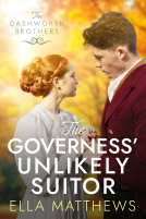 book cover for The Governess' Unlikely Suitor