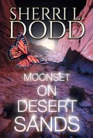 book cover for Moonset on Desert Sands
