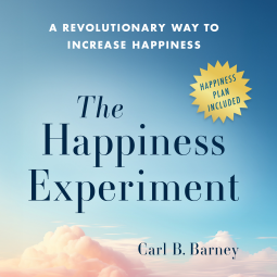 book cover for The Happiness Experiment